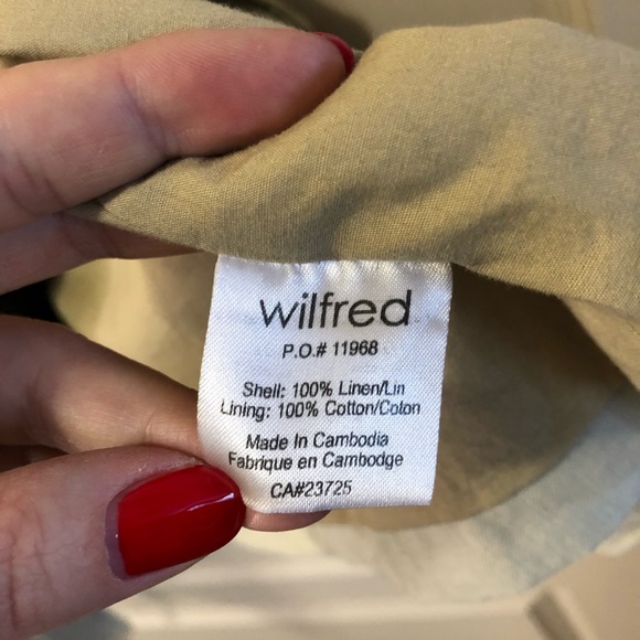 Wilfred linen trench coat sz M - Picture 7 of 8